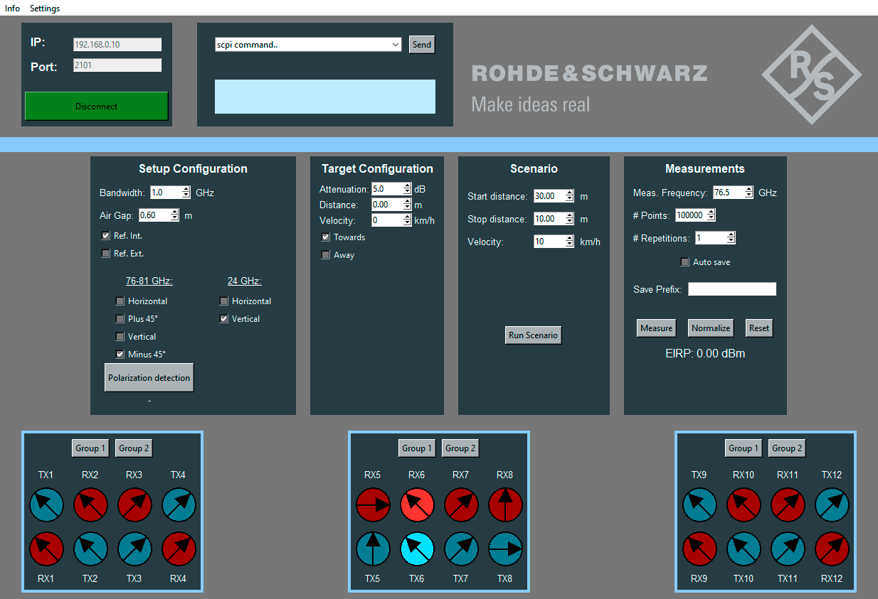 Probador de radar automotriz RadEsT