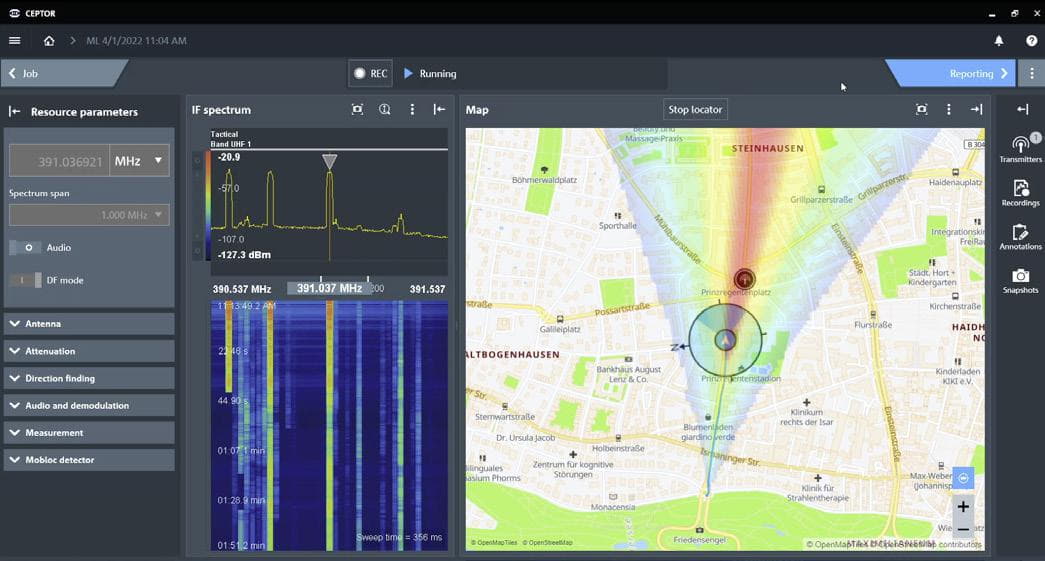 Software de análisis de radiomonitoreo 'CEPTOR'